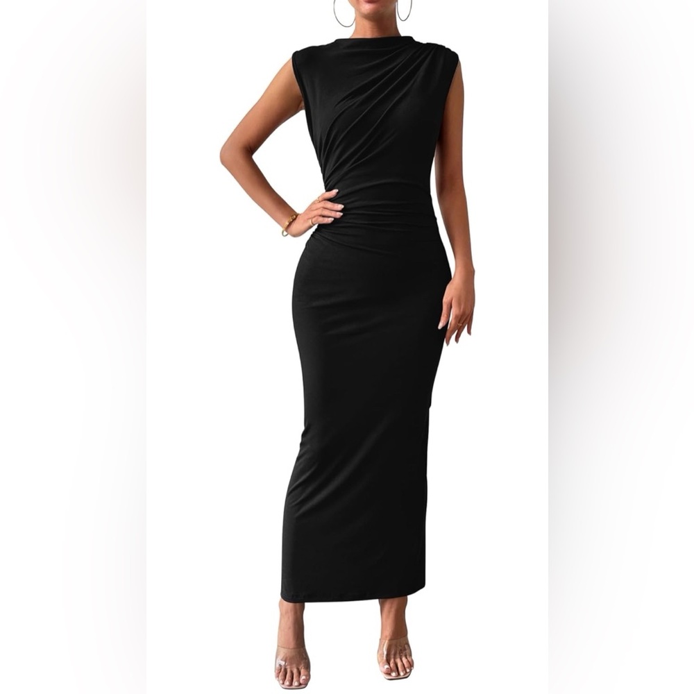 Elegant Black Sleeveless Dress